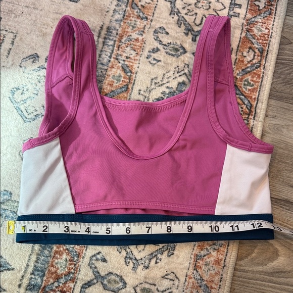 Nike Pink and Navy Sports Bra size Medium retro style - Picture 3 of 5